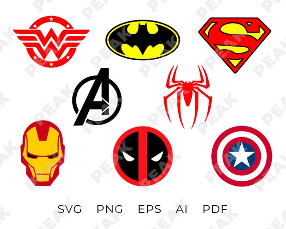 Superheroes Logo Svg Bundle Spiderman Svg Ironman Logo Etsy Superheroes Logo Svg Bundle Spiderman Svg Ironman Logo Etsy