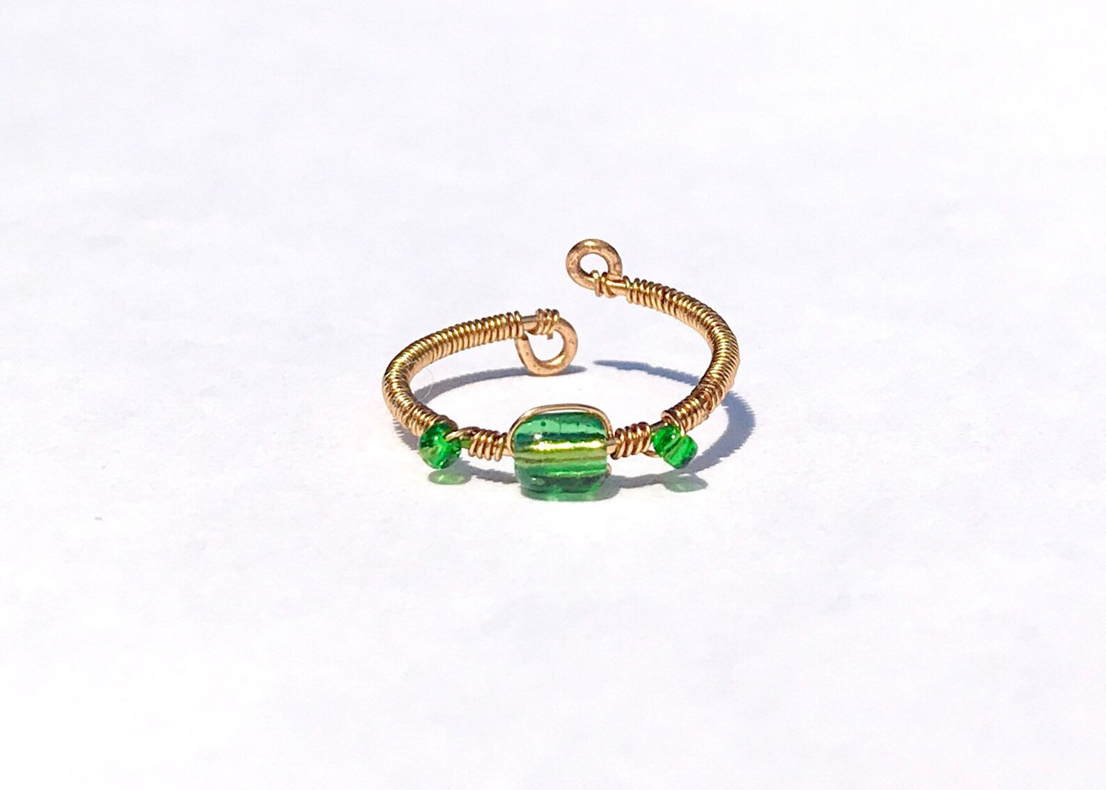 Anillo Loki 3 En 1 - Aleación Metal Y Cristal Verde (Unisex)