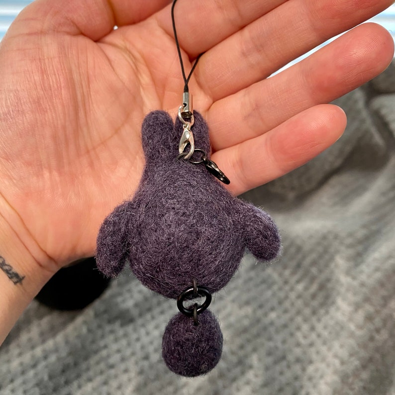 Cute Grey Dragon Cat Bunny Japanese Anime phone charm Valentine/'s day gifts To toro Handmade Gifts for him her Kawaii