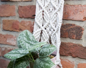 Macrame Plant Hanger Wall Hanging / Natural Cotton / White Plant Hanger / Home Decor / House Plants / UK