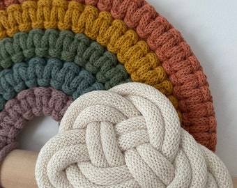 Rainbow Macrame Wall Hanging Decor - Various Colours - kids