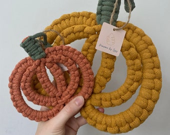 Pumpkin - Large Macrame Yellow - Autumn Decor - Fall