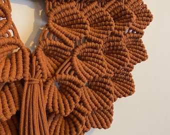 Macrame Wall Hanging, XL Large / Teracotta / Wall Hanging / 100% recycled cotton / Wall Decor / Boho Macrame - made to order