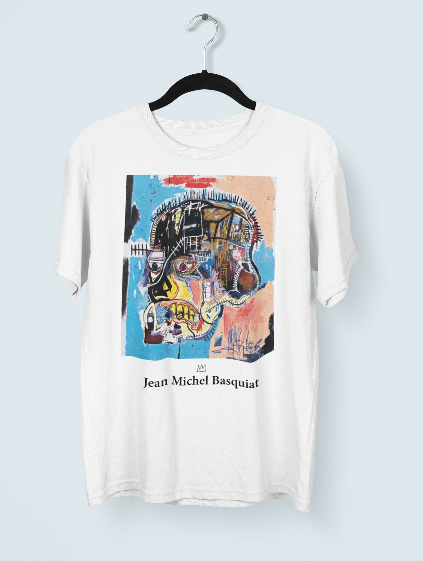 Jean-Michel Basquiat, Tops, Jeanmichel Basquiat Fishing Art White Crown  Long Sleeve Unisex Shirt Small