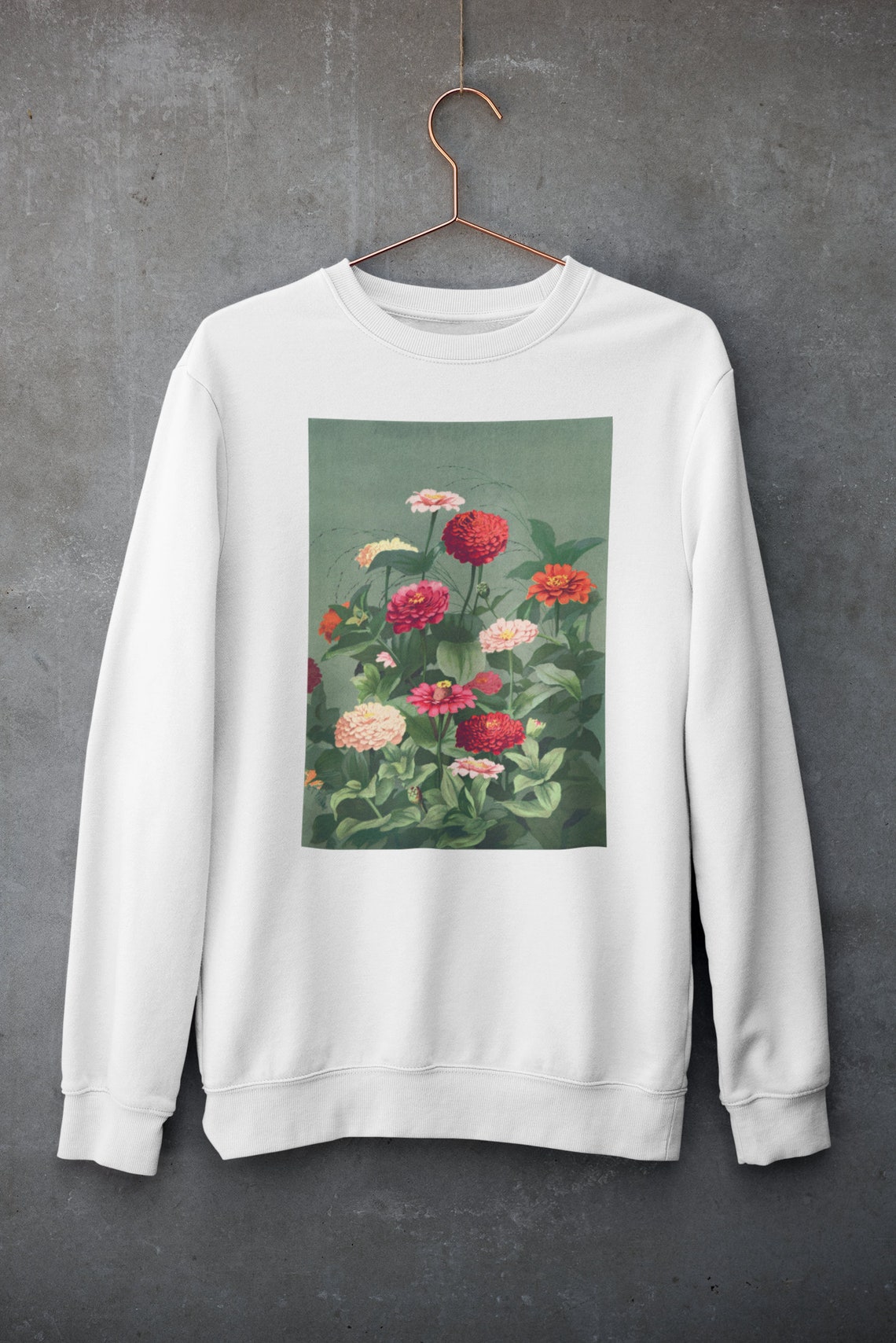 Botanical Jumper Flower Sweatshirts Vintage PrintFloral Etsy