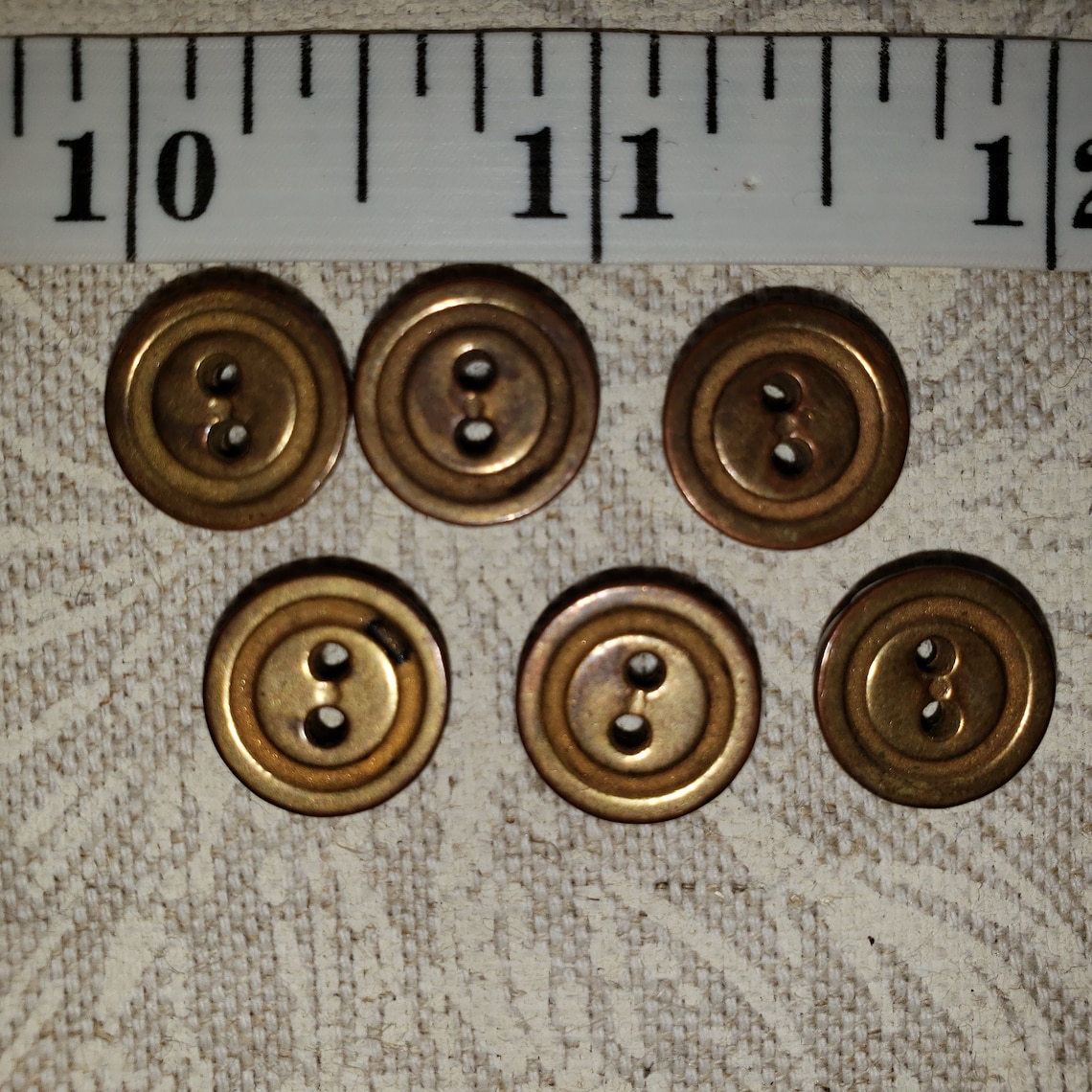 Vintage Bronze Two-Hole Buttons 6 | Etsy