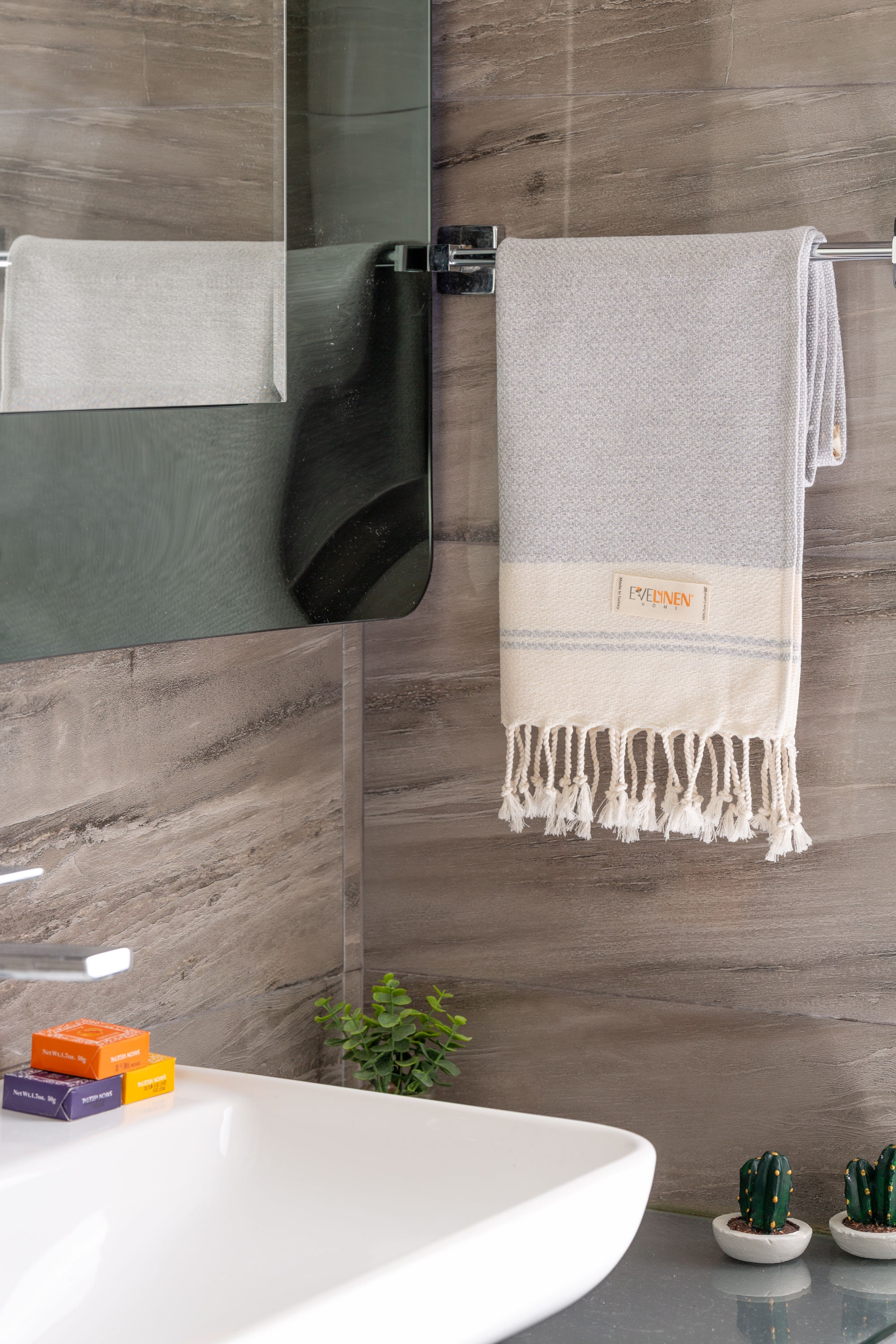 Turkish Hand Towels for Bathroom & Kitchen set of 2 Decorative Bathroom ...