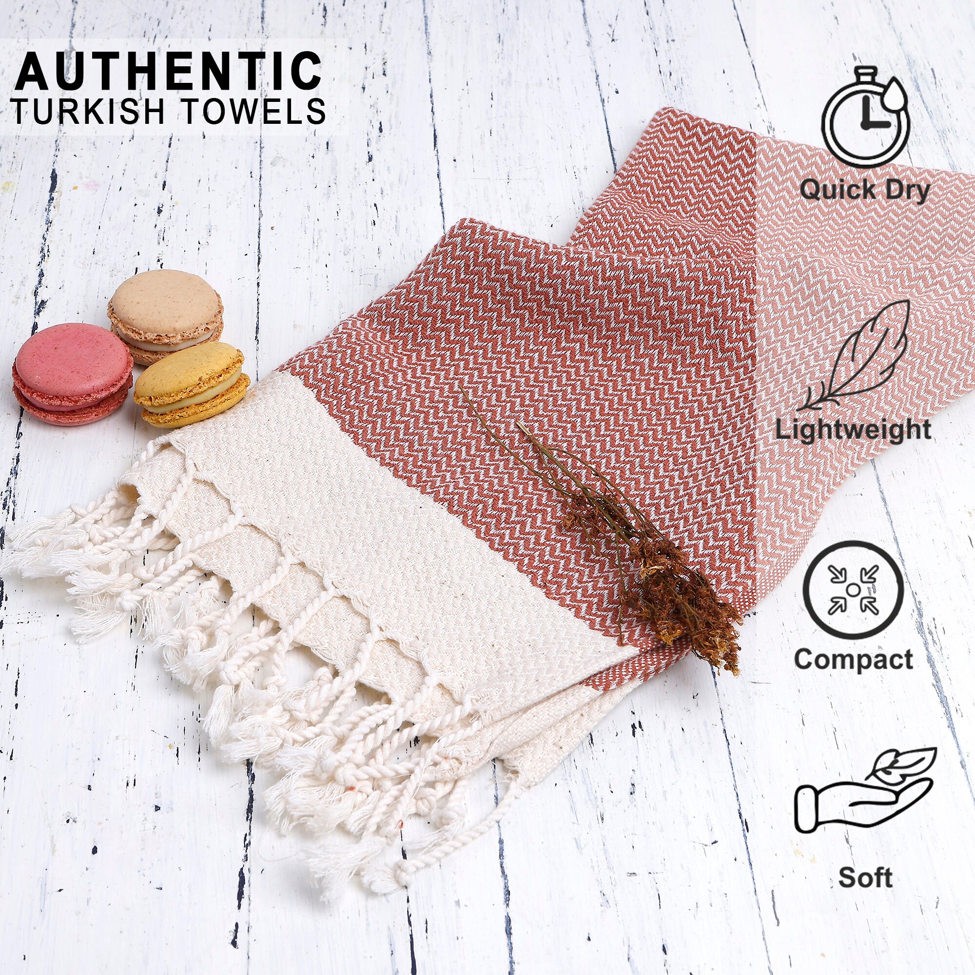Turkish Hand Towels for Bathroom & Kitchen set of 2 Decorative Bathroom ...