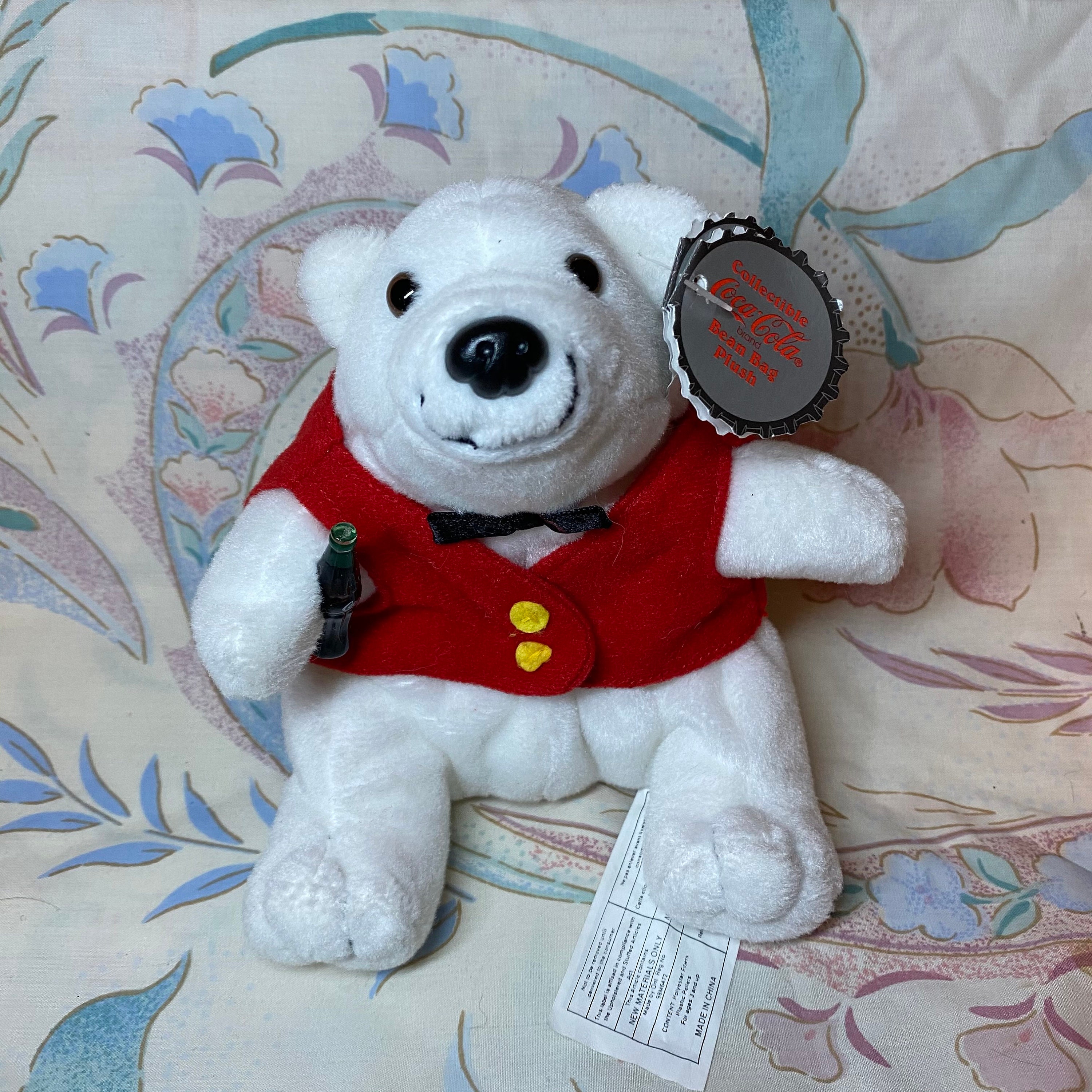 Coca Cola Polar Bear Bean Bag Plush 90s Pop 1997 Cute Toy Etsy Ireland