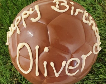 Chocolate football personalised