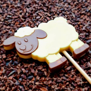 Chocolate Sheep lollipop gift wales welsh farm