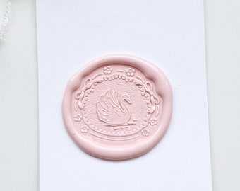 Swan Wax Seal Stickers, Over 30 Colour Options, Wax Seal Stamp, Wedding Invitation Wax Seals, Elegant Wax Seals