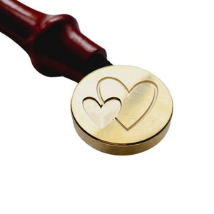 Entwined Hearts Wax Seal Stamp: Brass Head for Valentine&#39;s DIY
