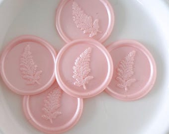 Fern Wax Seal Stickers: Self Adhesive Botanical Wedding Seals