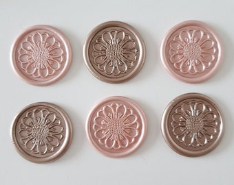 Flower Wax Seal Stickers- Handmade Wax Seals for Wedding Invitation UK