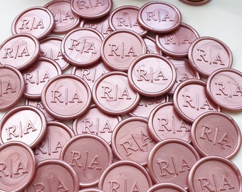 Personalised Wax Seal Stickers for Wedding Invitations - Initial Wax Stickers for Envelopes - Wedding Invitation Wax Seal Stamp