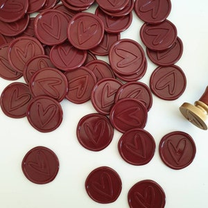 Heart Wax Seal Stickers for Wedding Stationery, Self Adhesive Wax Seals for Envelopes image 4