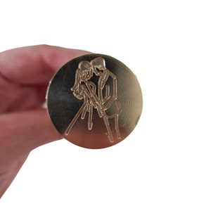 Bride and Groom Wax Stamp, Square Wax Sealing Stamp - Wedding Wax Seal Stamp, Engraved Stamp Head