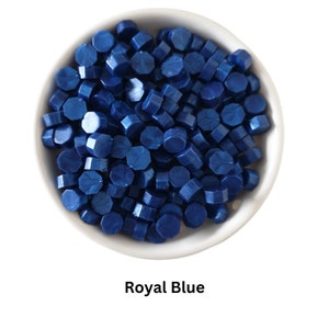 Perline di ceralacca blu Cera sigillante per il Regno Unito Forniture per timbri sigillo di ceralacca Cera sigillante per buste di invito a nozze Royal Blue
