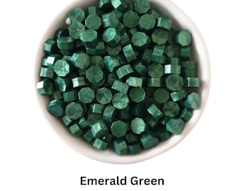 Green Sealing Wax Beads: Emerald Wedding Invitation Seal Supplies