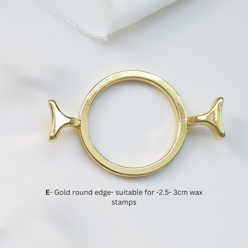 Wax Seal Shaper Wax Seal Tool Wax Seal Shape Guide _ Wax Seal Stamp Frame E- Gold Round Medium