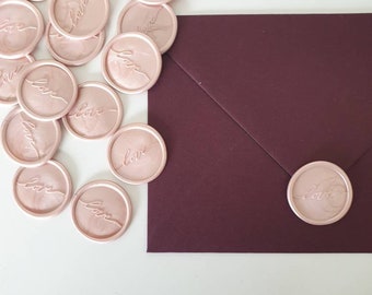 Self Adhesive Wax Seals , Wedding invitation Wax Seals , Wedding Envelope Wax Seal , Gold Wax Seals , Pink Wax Seal