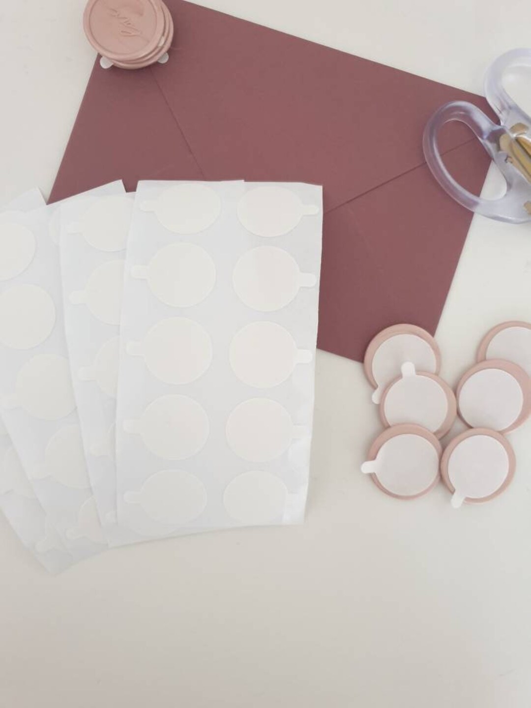 100 Wax Seal Backing Stickers 25mm Double Sided Stickers for Wax Seals