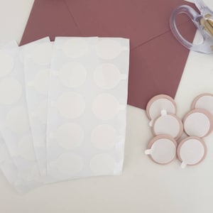 100 autocollants de cire | Stickers double face 25 mm pour cachets de cire | Stickers auto-adhésifs à la cire