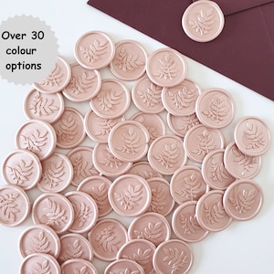 Botanical Self Adhesive Wax Seal for Wedding Invitations- Choice of over 40 colour options