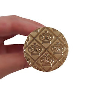 Crown Wax Seal Stamp: 25mm Brass Head, Wedding Invitations