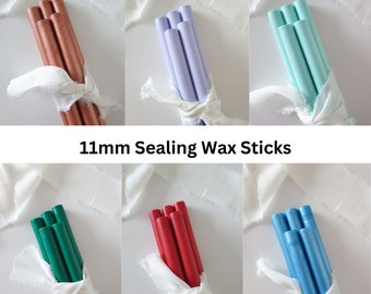 11mm Wax Sealing Sticks for Glue Gun- Pack of 5 - UK Sealing Wax - Wax Seal Stamp Supplies- Sealing Wax for Wedding Invitation Envelopes