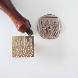 Wheat Wax Seal Stamp, Square Wax Stamp DIY Wax Seals, Wax Stamp, Fast Delivery image 2