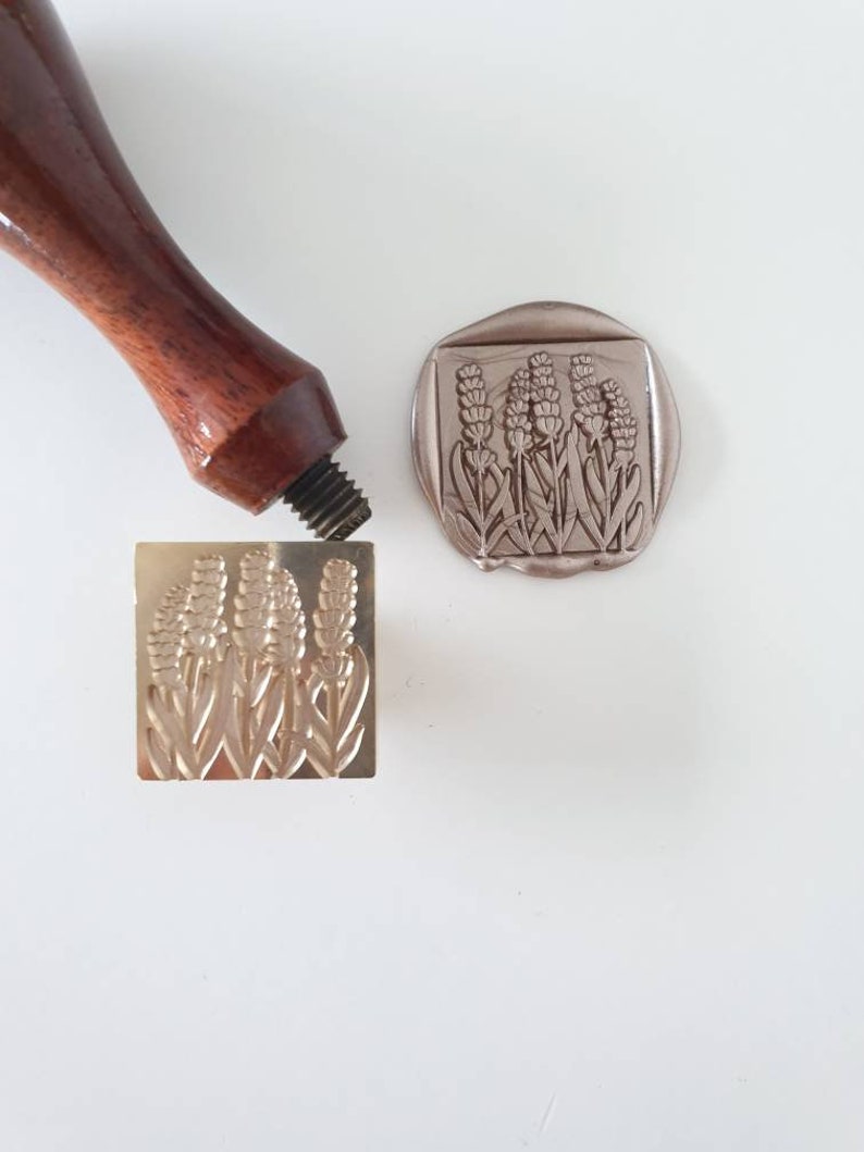 Wheat Wax Seal Stamp, Square Wax Stamp DIY Wax Seals, Wax Stamp, Fast Delivery image 2