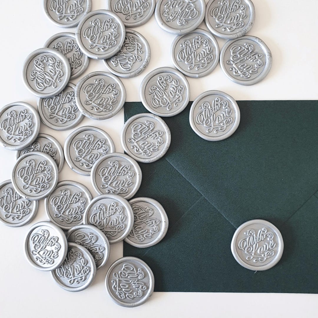 Handmade With Love Wax Seal Stickers: Peel and Stick Envelope Seals - Etsy