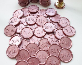 Personalised Wax Seal Stickers for Wedding Invitations - Initial Wax Stickers for Envelopes - Wedding Invitation Wax Seal Stamp