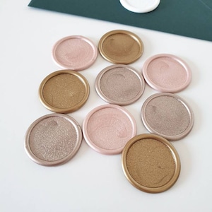 Plain Wax Seal Stickers - Wedding Invitation Wax Seals for Envelopes