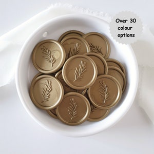 Sage Wax Seal - Wedding Invitation Seal - Envelope Seals - Leaf Wax Seals - Willow Wedding Invitation - Self Adhesive Wax Seals