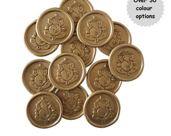 Ganesha Self Adhesive Wax Seal | Hindu Wedding Invitation Wax Seals, Gold Wax Seals |  Wax Seal | Ganesh Wax Stamp