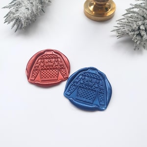 Christmas Jumper Wax Seal Stickers: Self Adhesive Gift Wrap Seals