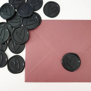 Black wax seal