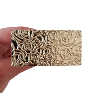 Extra Large Rose Wax Seal Stamp: Square Brass Head