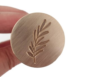 Sage Leaf Wax Seal Stamp, Handmade Wax Stamp- DIY Wax Seals, Wax Stamp, Fast Delivery