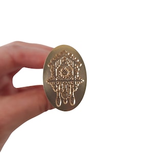 Clock Wax Seal Stamp: Oval Brass DIY Seals