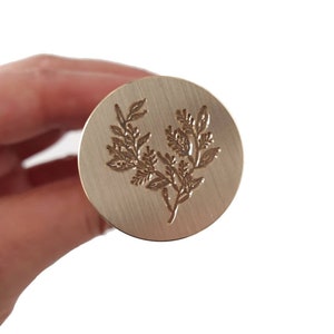 Leaf Stem Wax Seal Stamp, Handmade Wax Stamp- DIY Wax Seals, Wax Stamp, Fast Delivery