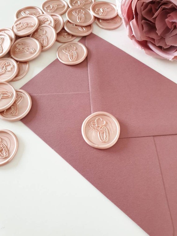 Wedding Wax Seals Blush Pink Wax Seal Envelope Wax Stamp Wax Seal Stamp Wax  Seal Stickers Wedding Invitation Wax Seal 