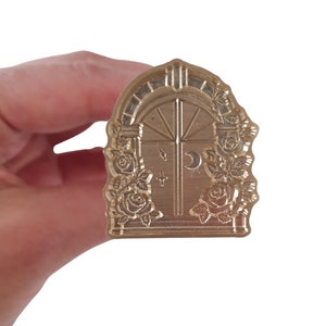 Window & Rose Wax Seal Stamp: 30mm Brass Head