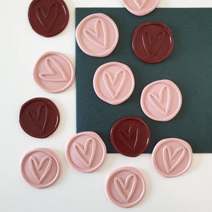 Heart Wax Seal Stickers for Wedding Stationery, Self Adhesive Wax Seals for Envelopes image 8