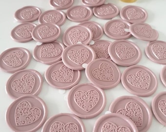 Pink Wax Seals | Wedding Invitation Seal | | Wax Seal | Pre Made Wax Seals | Pre Made Envelope Seals