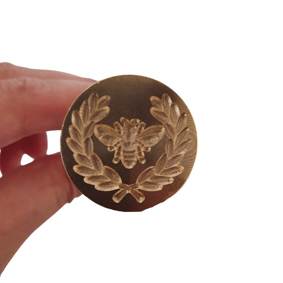 Quick-Ship Ready Made Stock Wax Seals - ready to use with a strong  self-adhesive backing with no work for you! Classic Gold 1 finished  adhesive wax seals -ready to apply to your