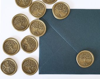 Tree of Life Wax Seal- Tree Wax Seal - Self Adhesive Wax Seals- Peel and Stick Wax Seals- Wax Seal- Wax Seal Stickers- Wedding Wax Seal